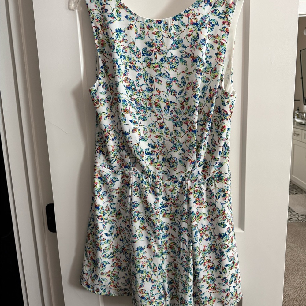 Aqua Multicolor Patterned romper